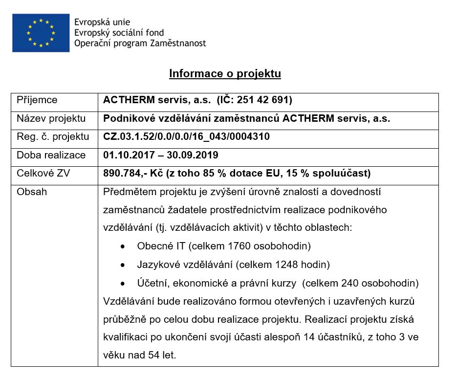 ACTHERM servis, a.s.