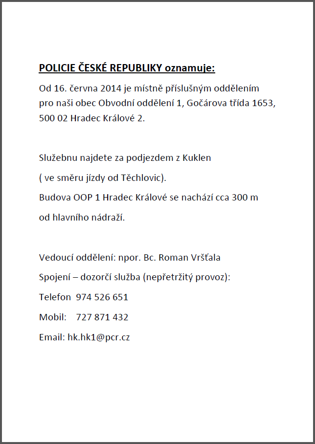OBEC TĚCHLOVICE